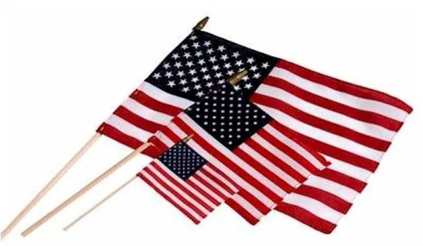 4x6 inch Handheld Mounted Flags - 12 pack