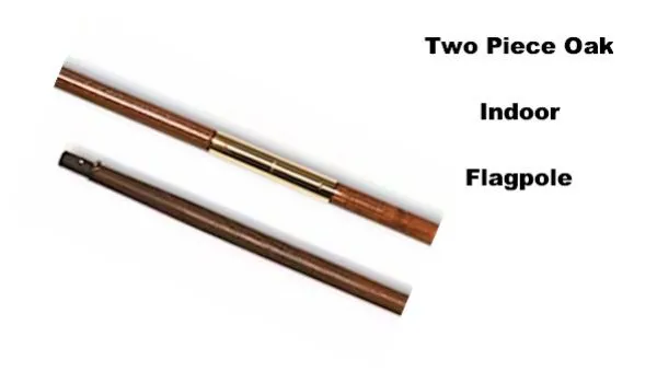 2 Piece Oak Finish Hardwood Pole