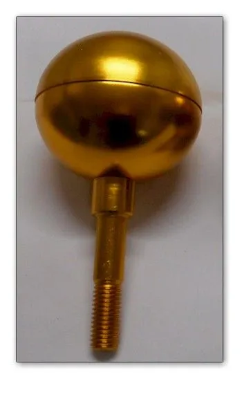 3 inch Aluminum Gold Ball Finial
