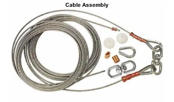 80 foot Internal Halyard Cable Assembly