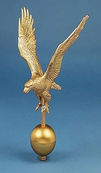 12 inch Gold Flying Eagle with Globe
