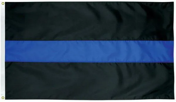 3x5 200 Denier Nylon Original Blue Line Flag - Made in USA