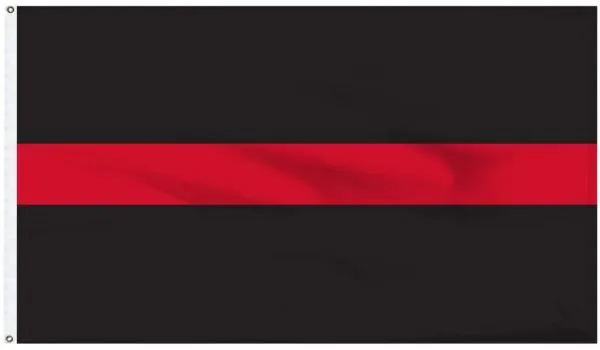 3x5 200 Denier Nylon Original Red Line Flag - Made in USA