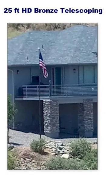 25-foot Bronze Heavy Duty Telescoping Flagpole - Made in USA