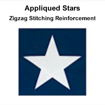 15x25 Flag Appliqued Stars Reinforced