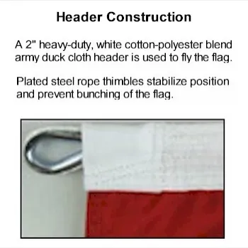 10x15 Flag Header Construction
