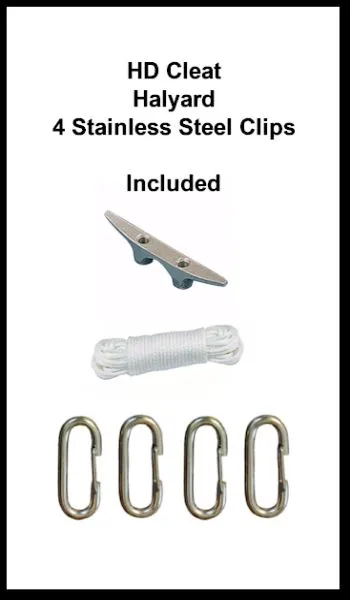 HD Cleat, Halyard and Stainless Steel Clips