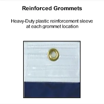 20x38 Flag Grommets Evenly Space and Reinforced