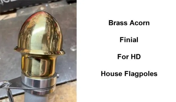HD House Mount Pole Brass Finial