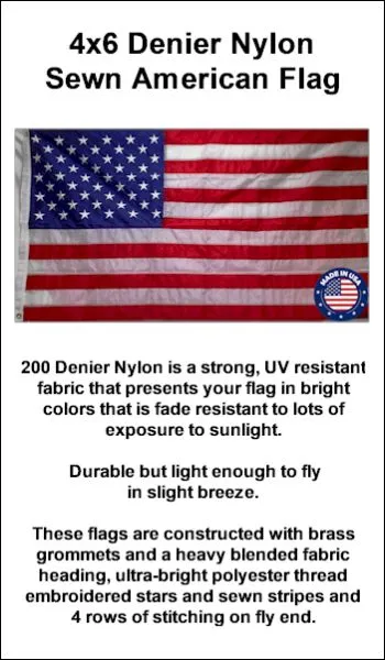 4x6 Nylon American Flag