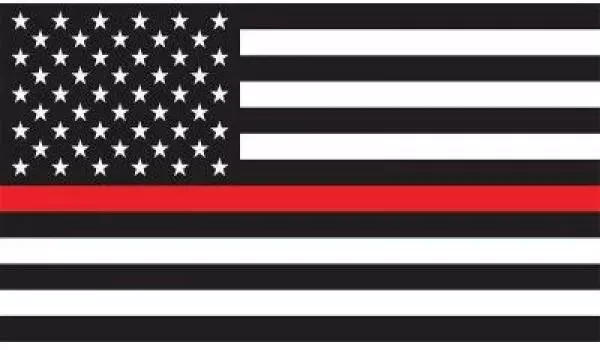 3x5 200 Denier Nylon Thin Red Line Flag - Made in USA